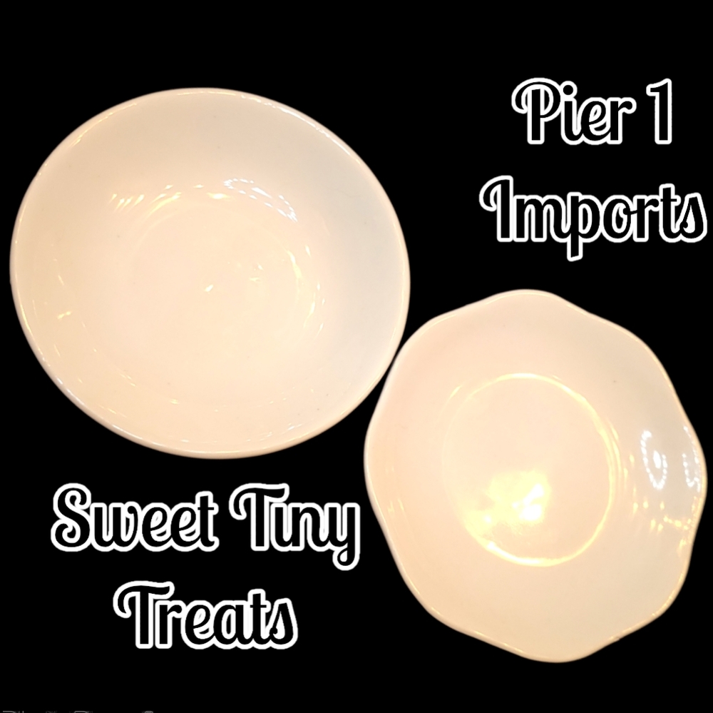 Vtg 2 Tiny Little Pier 1 Sauce Compote Appetizer Dishes